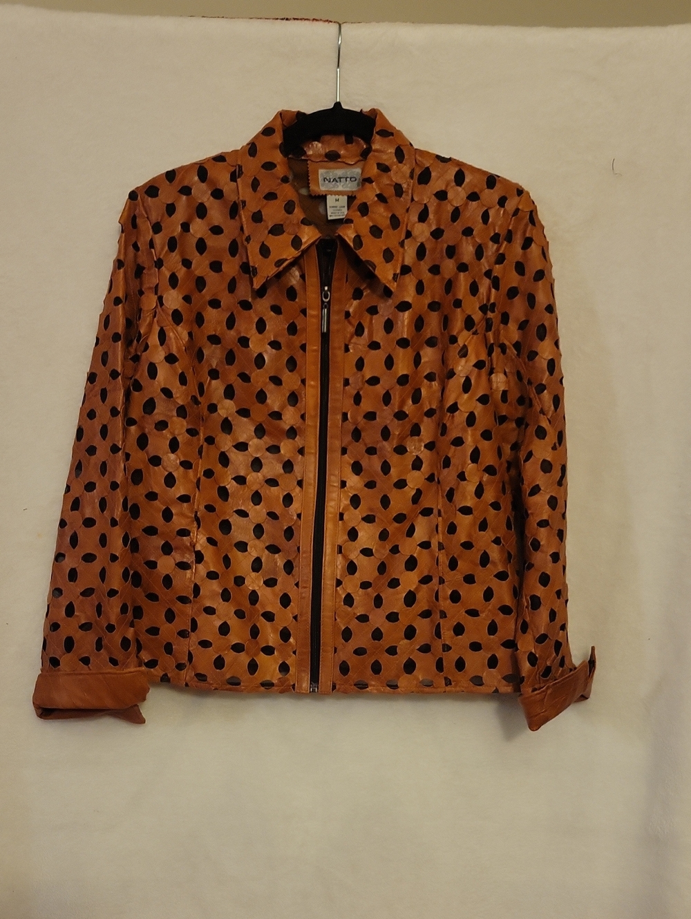 Natto Cut Out Leather Jacket